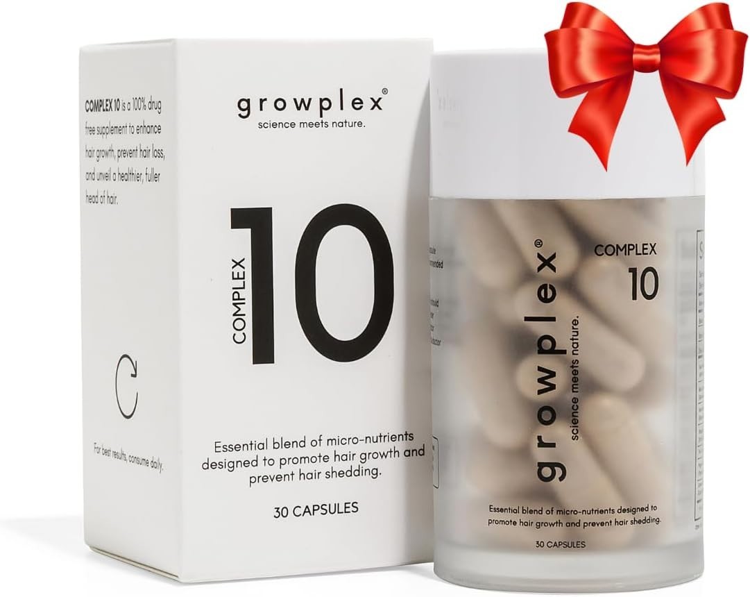 GROWPLE Complex10 Hair Support Supplement Biotin Collagen, Stronger Looking Hair