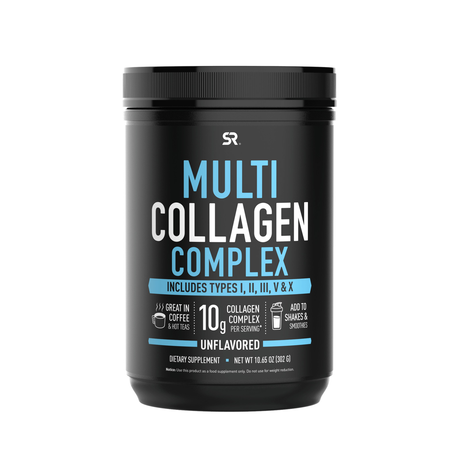 Sports Research – Multi Collagen Complex Powder -Skin, Hair & Joint Support- 10g