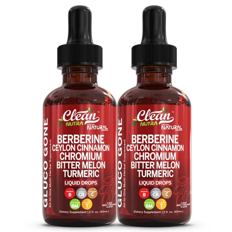 Clean Nutra Gluco Gone Drops 2oz – Berberine & Ceylon Cinnamon-Chromium