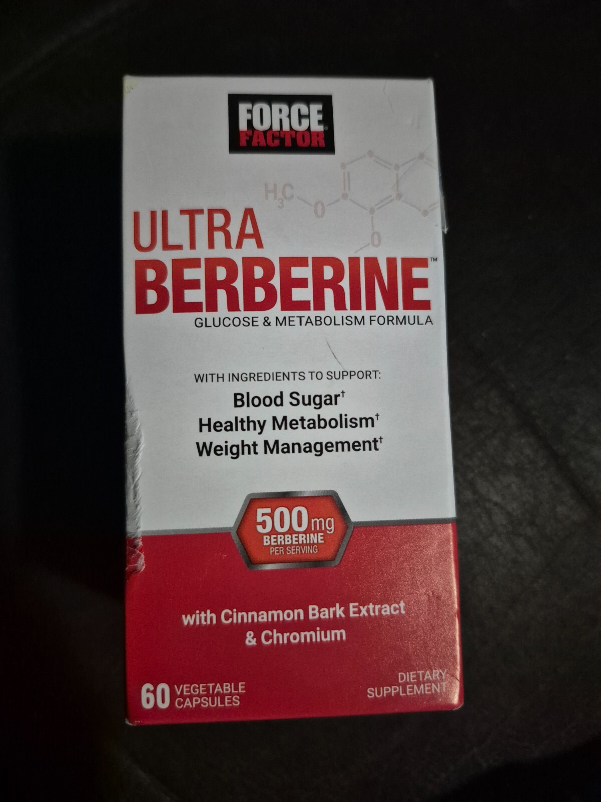 Force Factor Ultra Berberine Supplement with Cinnamon for Blood Sugar Support