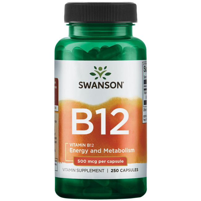 Swanson Vitamin B-12 500 Mcg 250 Capsules