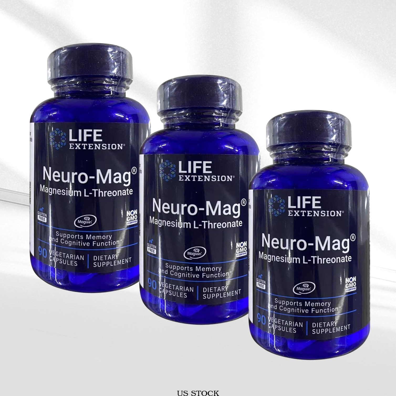 3 PACK Neuro-Mag Magnesium L-Threonate from 2000 mg Magtein Life Extension BEST