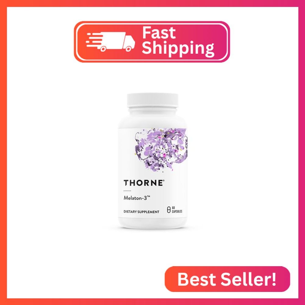 THORNE – Melaton-3 – 3mg Melatonin Supplement – Supports Normal Circadian Rhythm