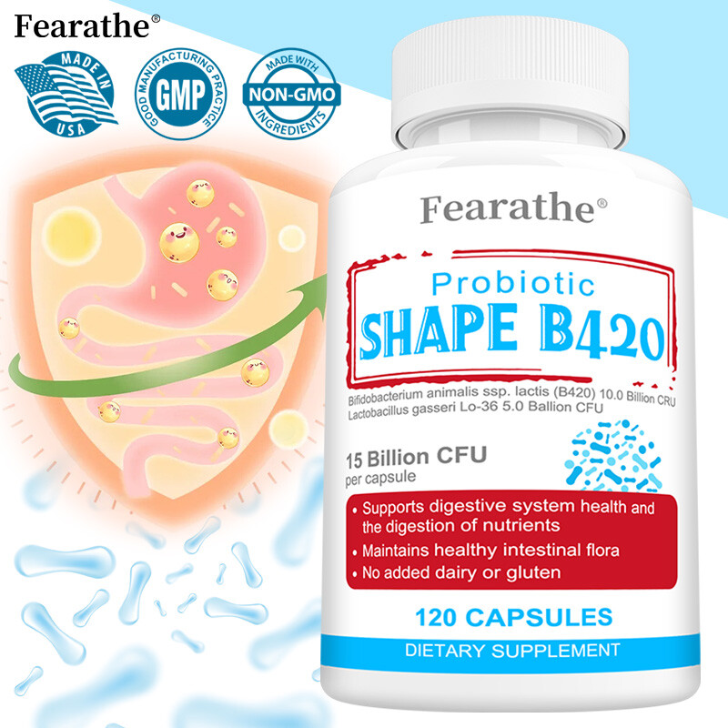 Shape B420 Probiotic 120 Capsules-15 Billion CFU,GUT HEALTH Support,120 CAPSULES