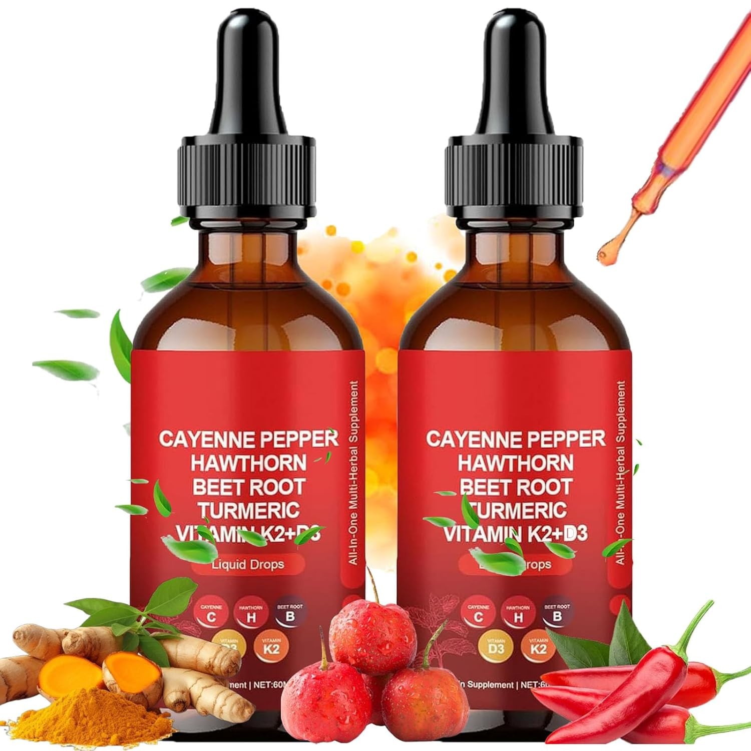 Cayenne Pepper Drops for Blood Flow Support | Aeluro Liquid…