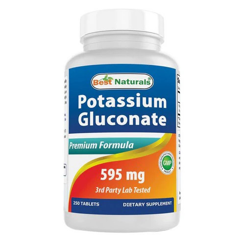 Potassium Gluconate 250 Tabs 595 mg by Best Naturals