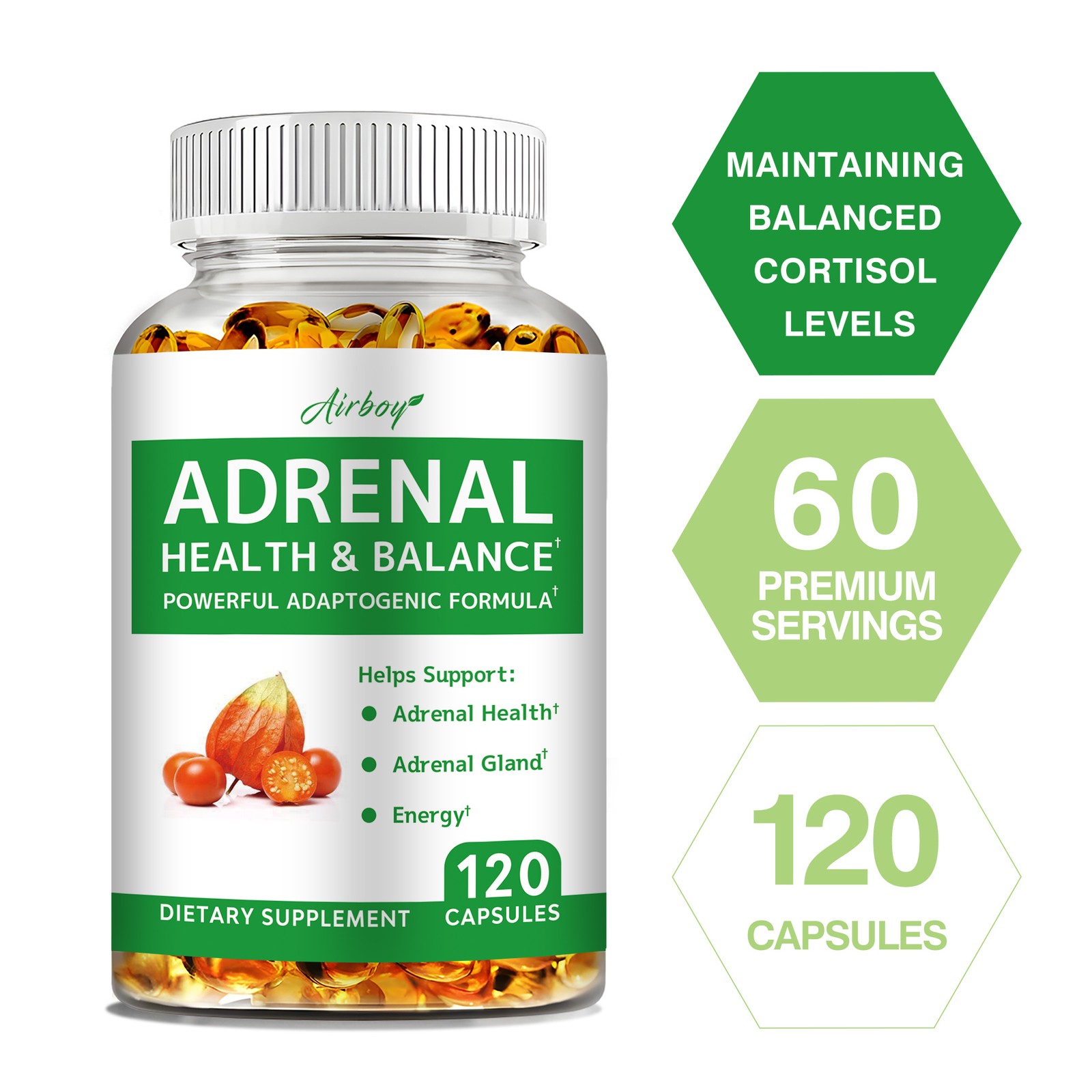 Adrenal Health & Balance – Ashwagandha,L-Tyrosine, Stress Anxiety & Mood Support