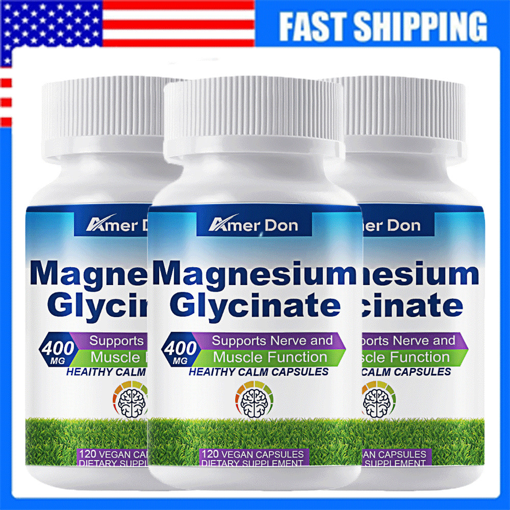 400mg Magnesium Glycinate High Absorption,Improved Sleep,Stress & Anxiety Relief