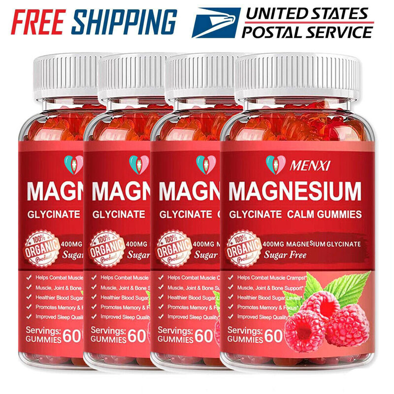 Vitamatic Magnesium Glycinate Gummies 600mg per Serving -60/240 Vegan Gummies US
