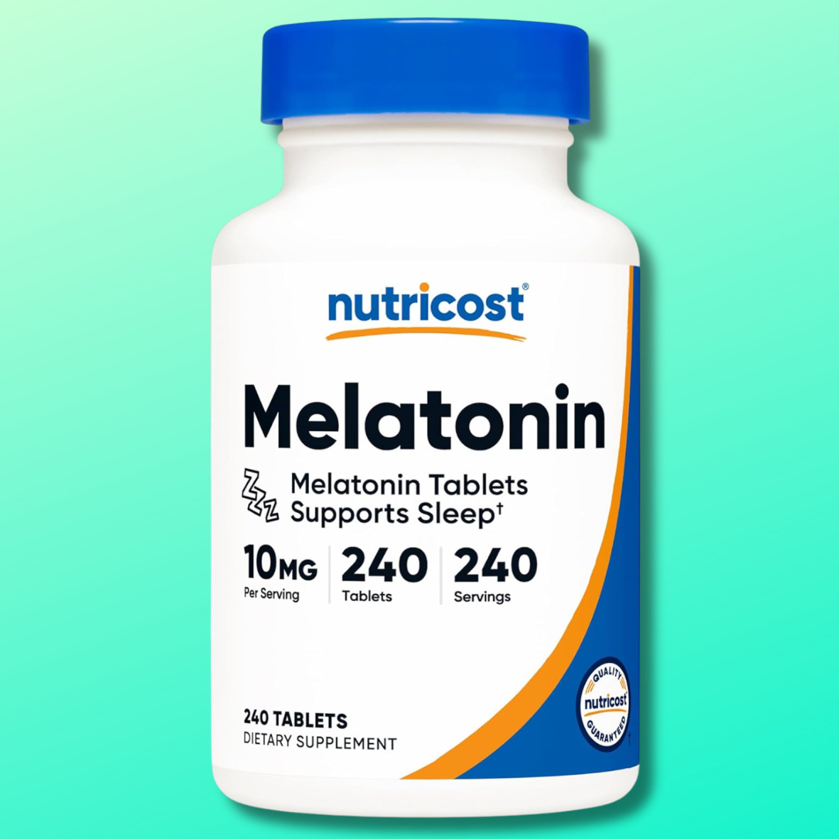 Melatonin 10mg, 240 Tablets – 10mg Per Serving, Non-GMO, Gluten Free
