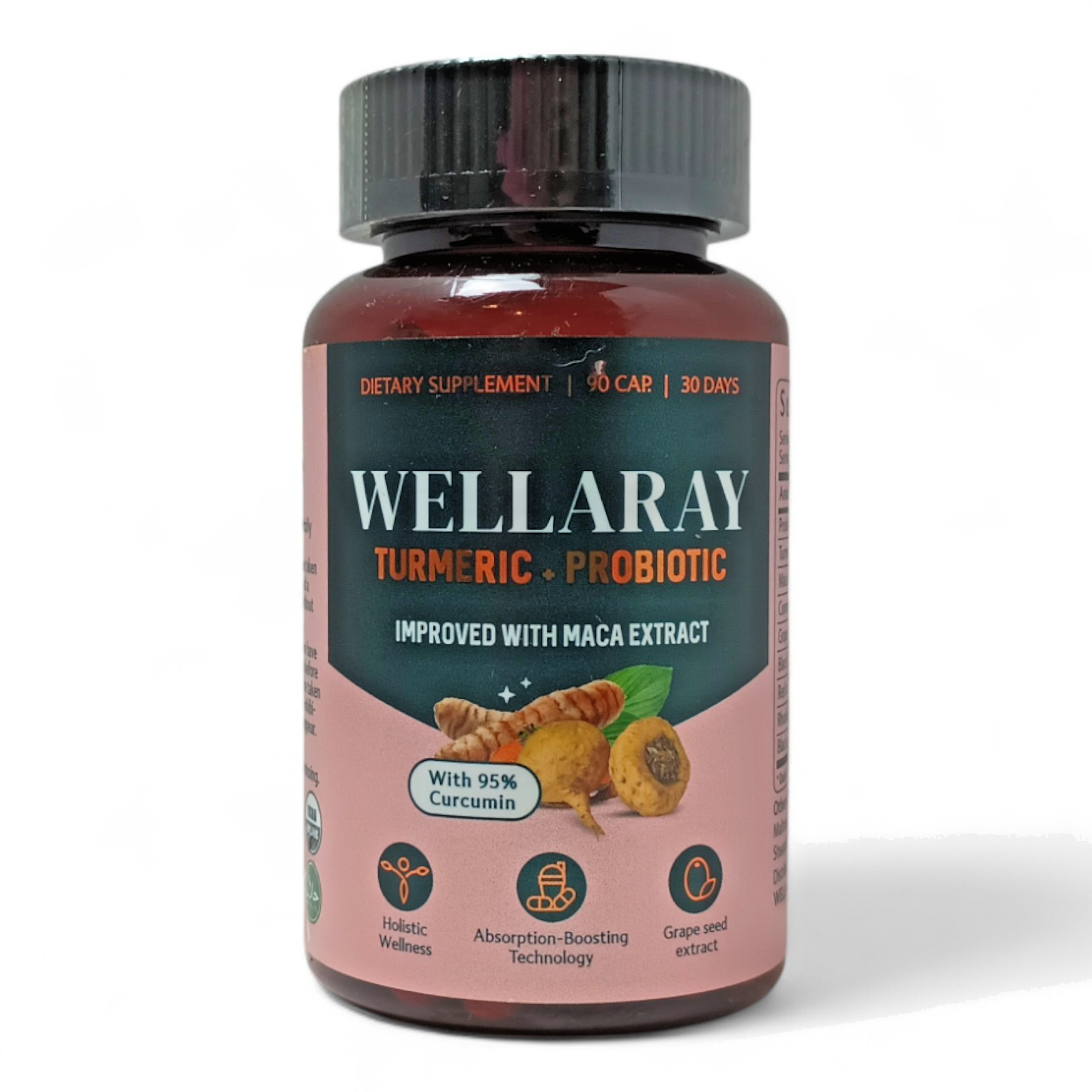 Menopause Support Probiotic 68B CFU with Turmeric & Black Cohosh by Wellaray
