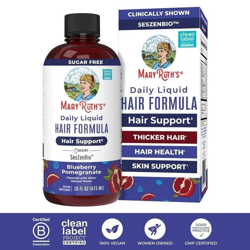 MaryRuth’s Daily Liquid Hair Support – Blueberry Pomegranate Flavor