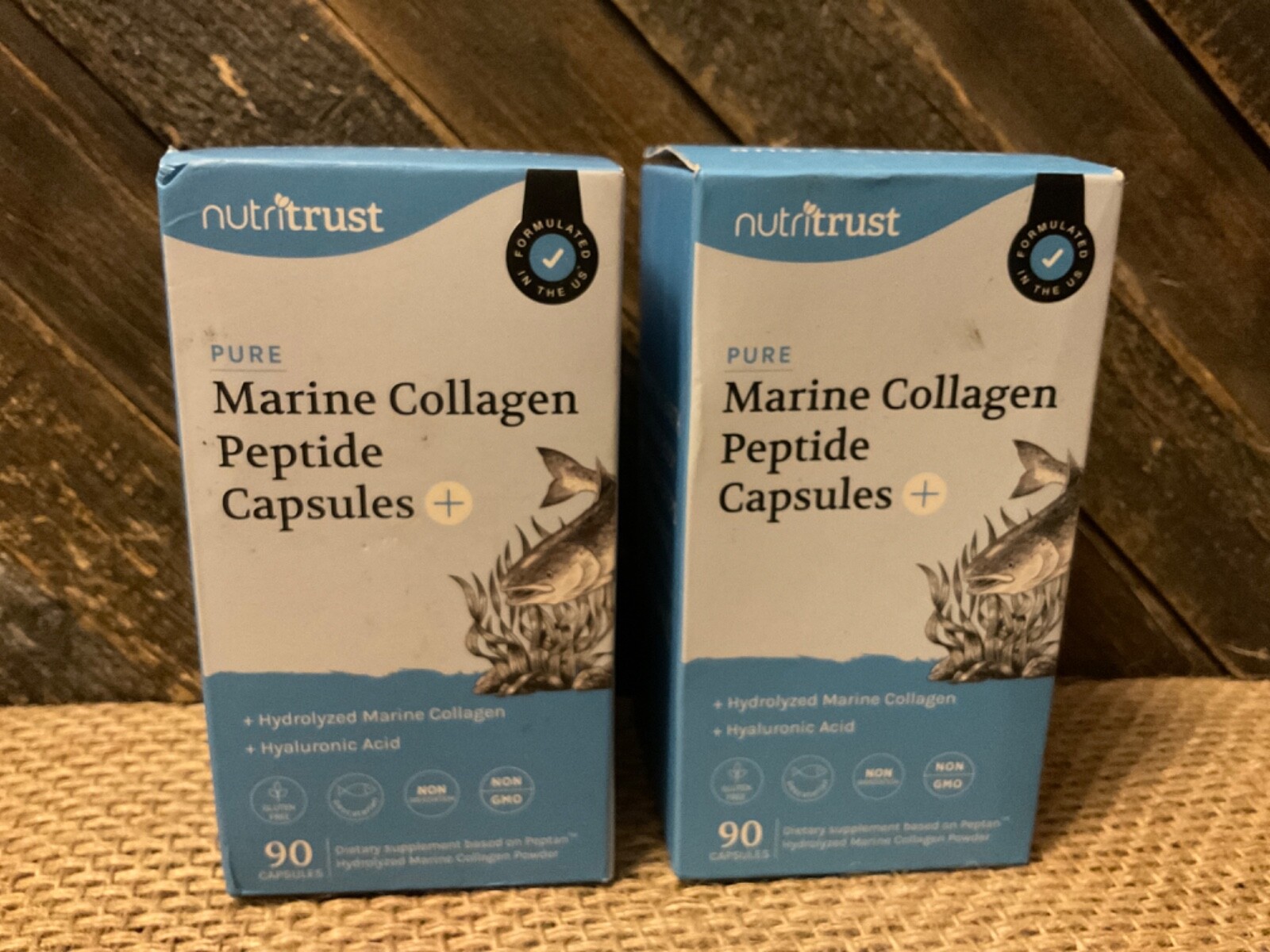 2 x Marine Collagen Peptide, 90 Capsules Each Bottle Exp 11/25