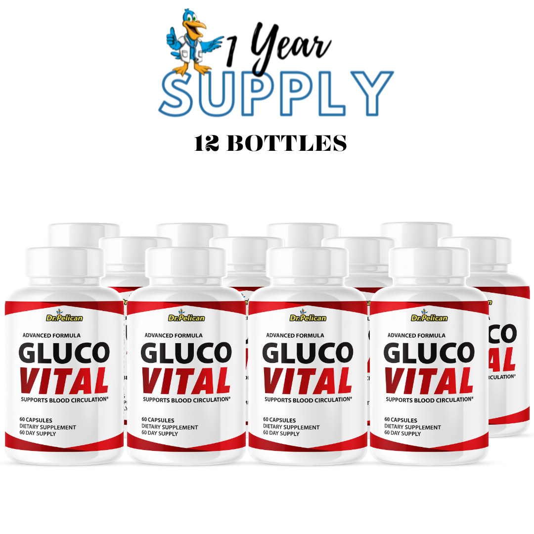 Gluco Vital- Blood Support- 12 Bottles- 720 Capsules