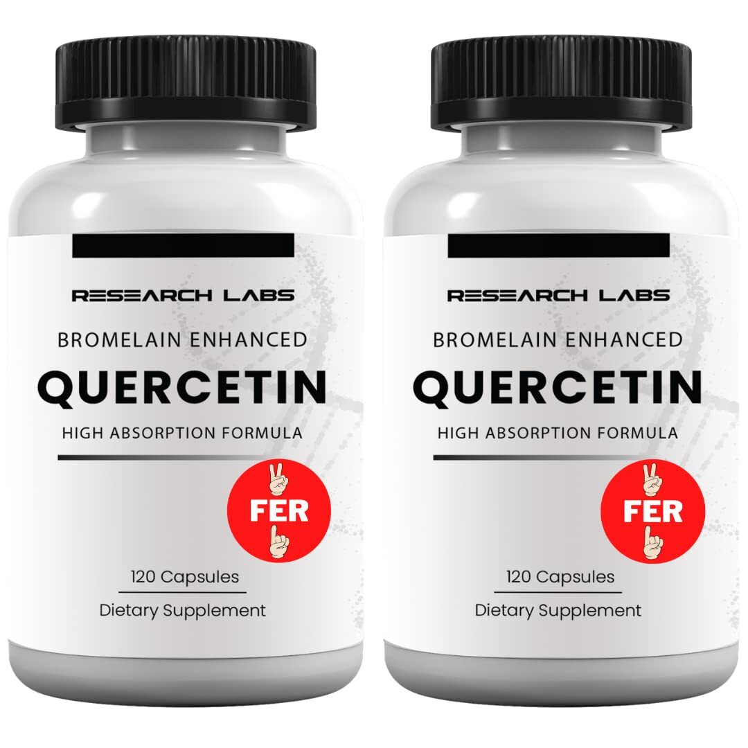 Quercetin 800mg w/Bromelain Supports Cardiovascular Immune Antioxidant 240 Caps