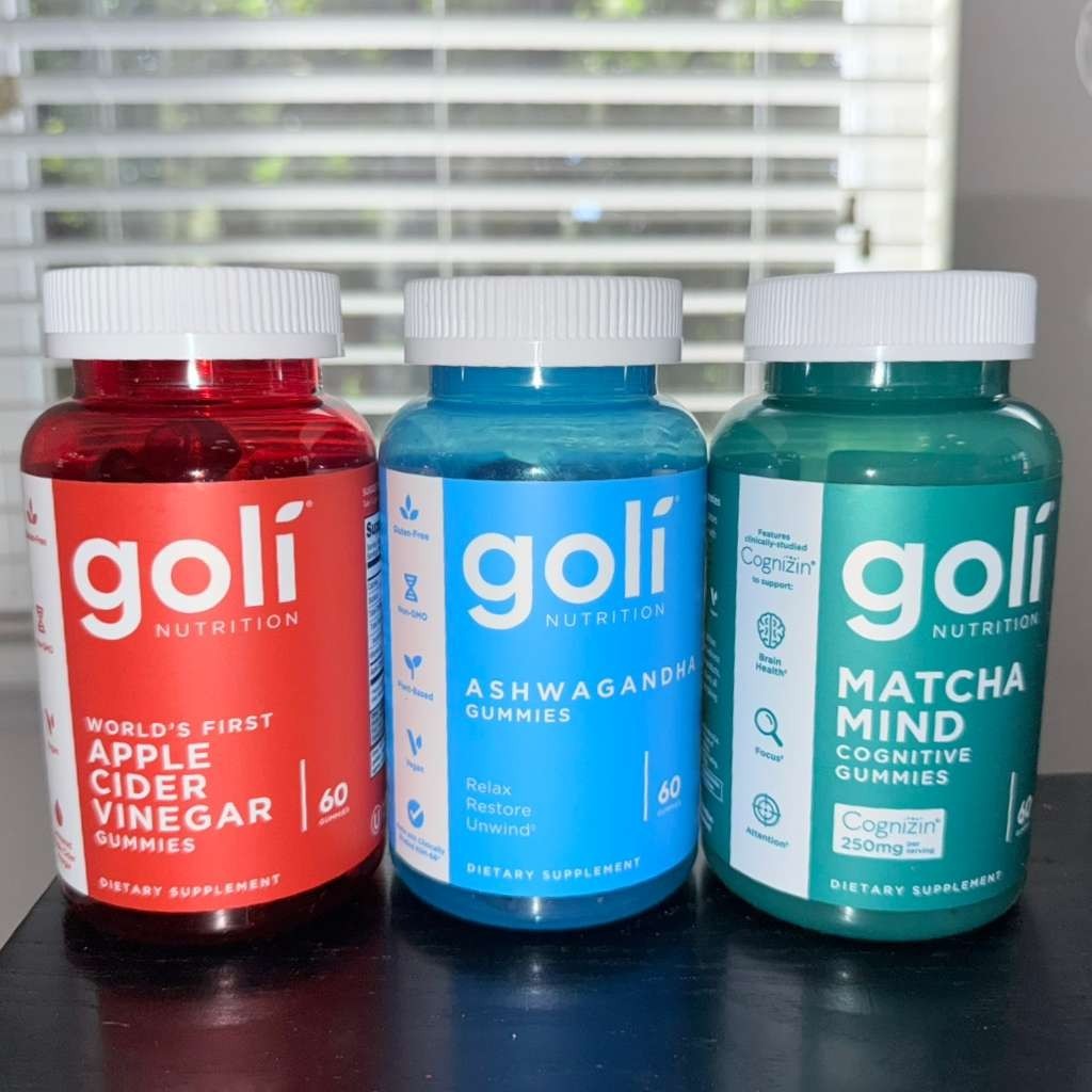 3pk GOLI Bundle Ashwagandha Apple Cider Vinegar Matcha Mind