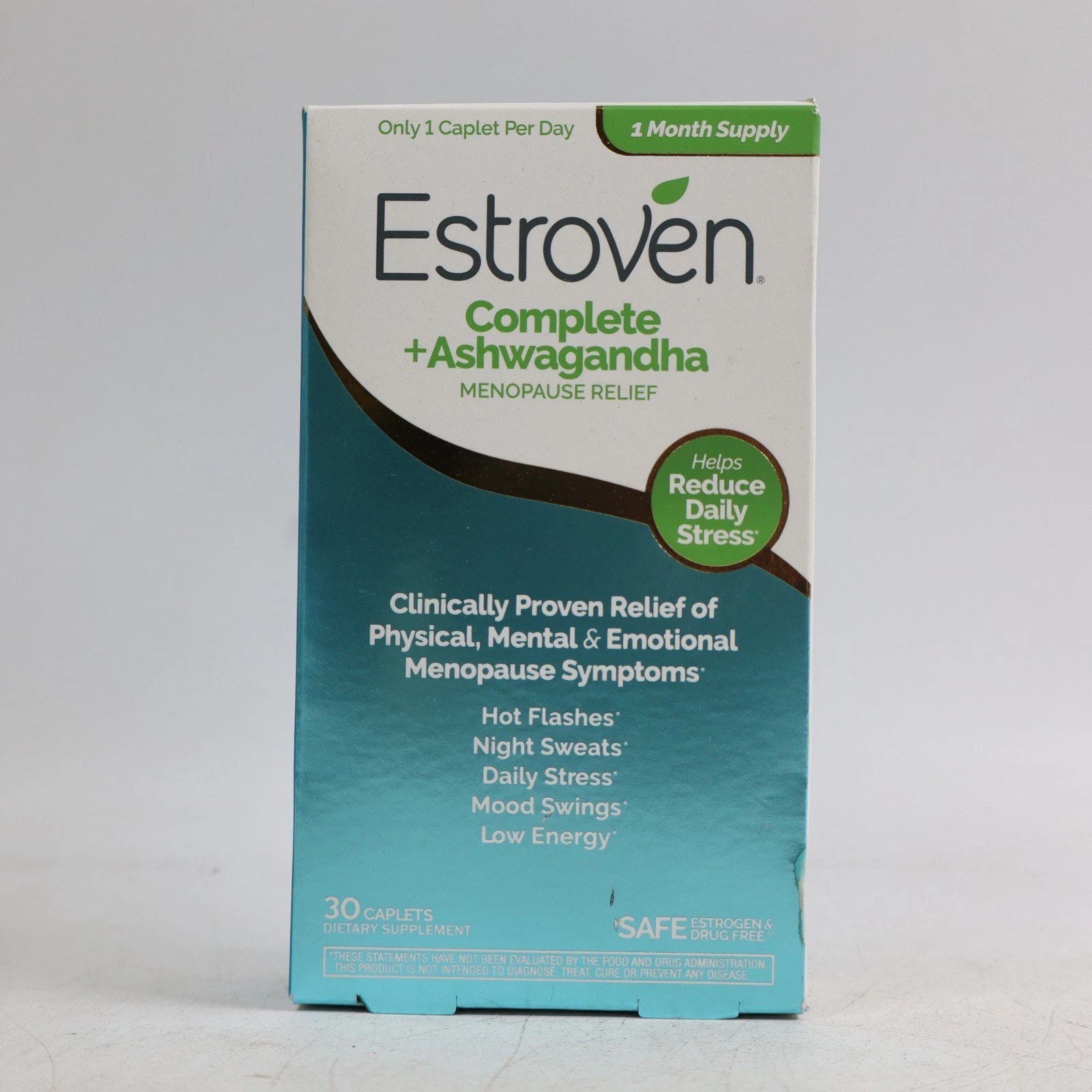 ESTROVEN COMPLETE+ASHWAGANDHA MENOPAUSE RELIEF 30 Caplets – Expires 07/2026