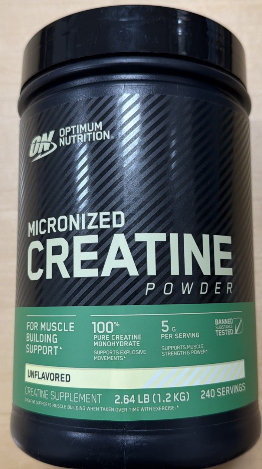 Optimum Nutrition Micronized Creatine Powder – Unflavored -240 Servings – 2.64lb