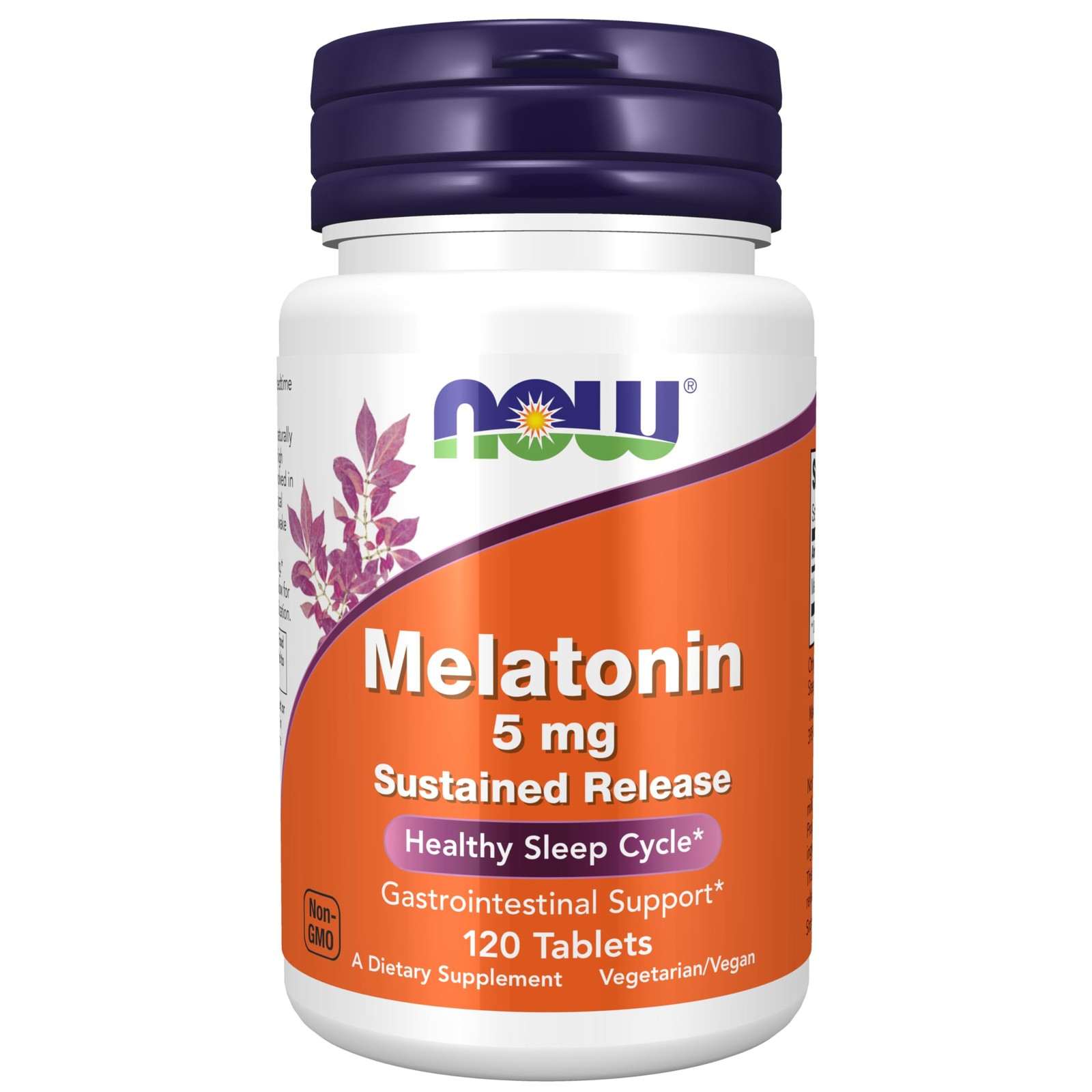 NOW Foods Supplements, Melatonin 5 mg, 120 Count (Pack of 1), Cream/Tan/Grey