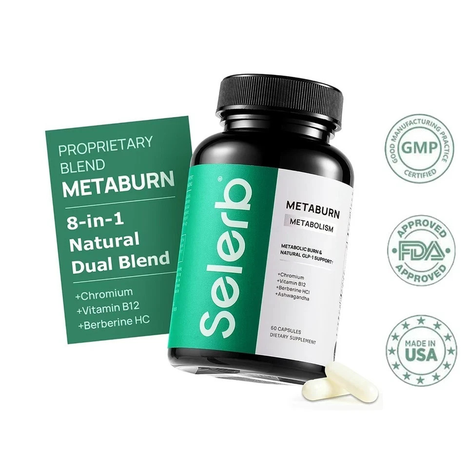 Selerb Metaburn – Chromium, B12 & Berberine HCl, 60 Caps for Nutrient Support