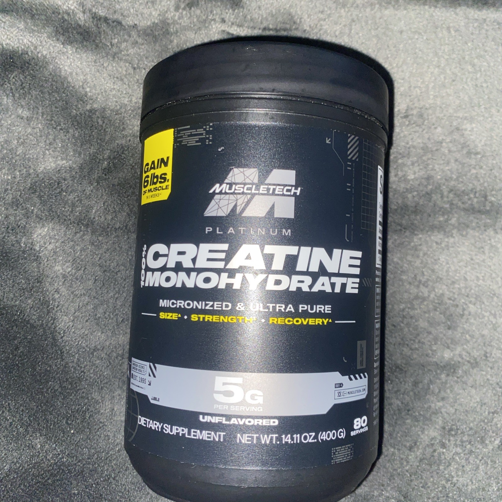 MuscleTech Creatine Monohydrate Powder, Platinum Pure for Men &Women