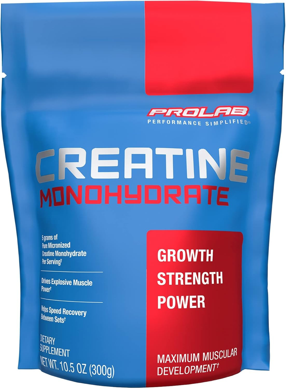 Nutrition Creatine Monohydrate Micronized Powder, 5G of Pure Creatine for Muscle