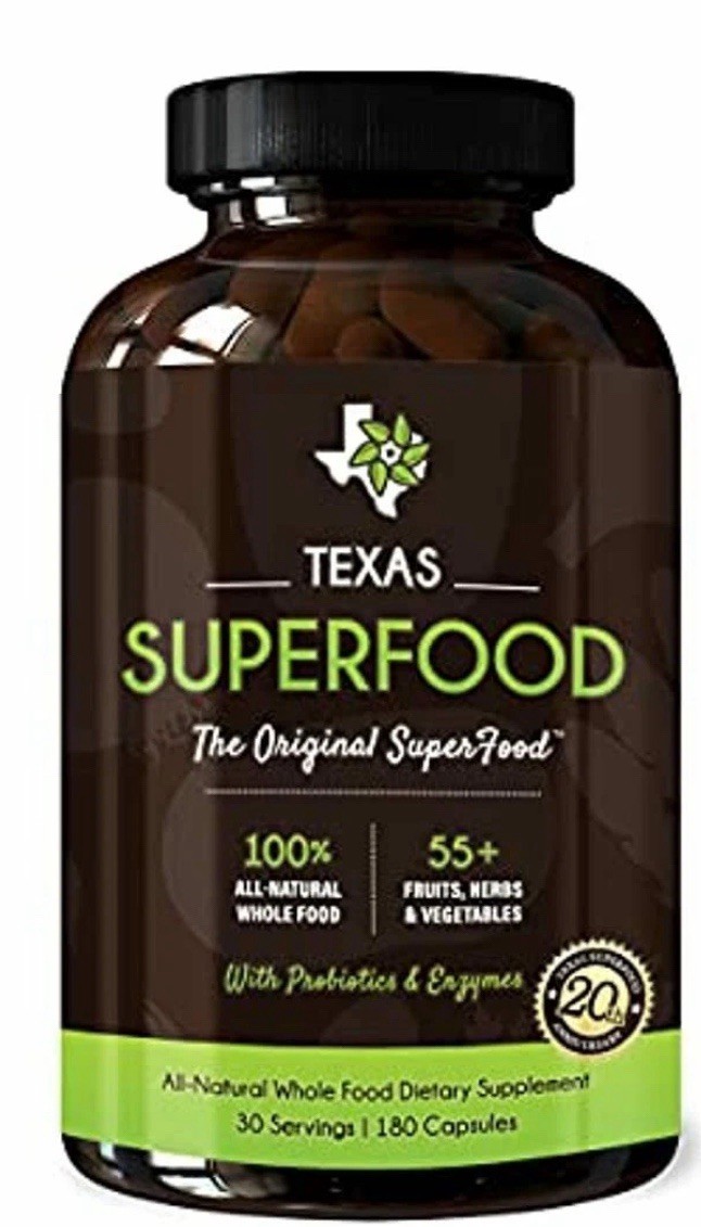 Texas SuperFood – Superfood 180 Capsules, Superfood Reds and Greens Exp: 06/26