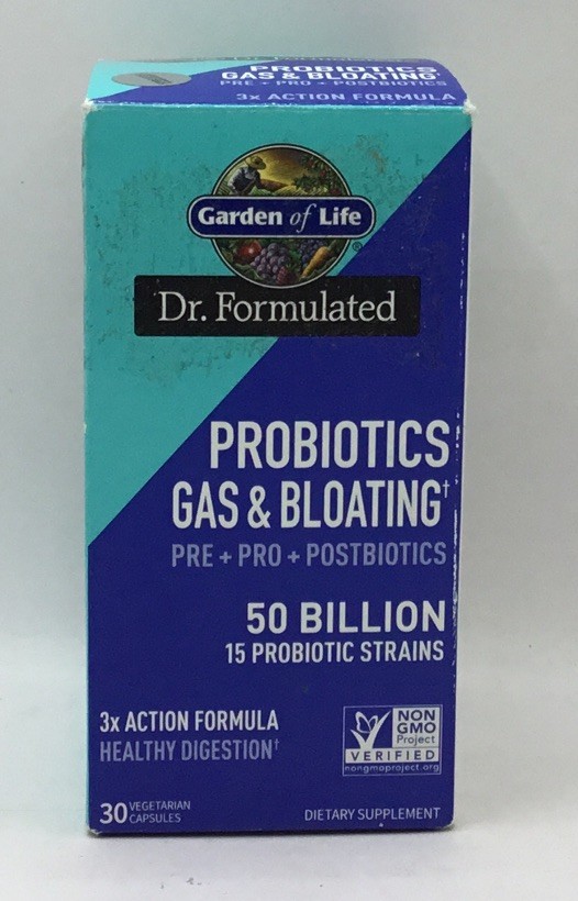 Garden of Life Dr. Formulated Gas and Bloating 50 Billion 30 CT Exp 6/26