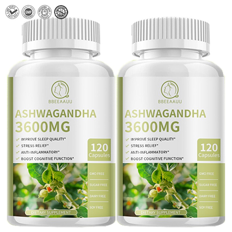 Ashwagandha 3600 mg 240 Vegan Capsules Support Stress Relief, Improve Sleep