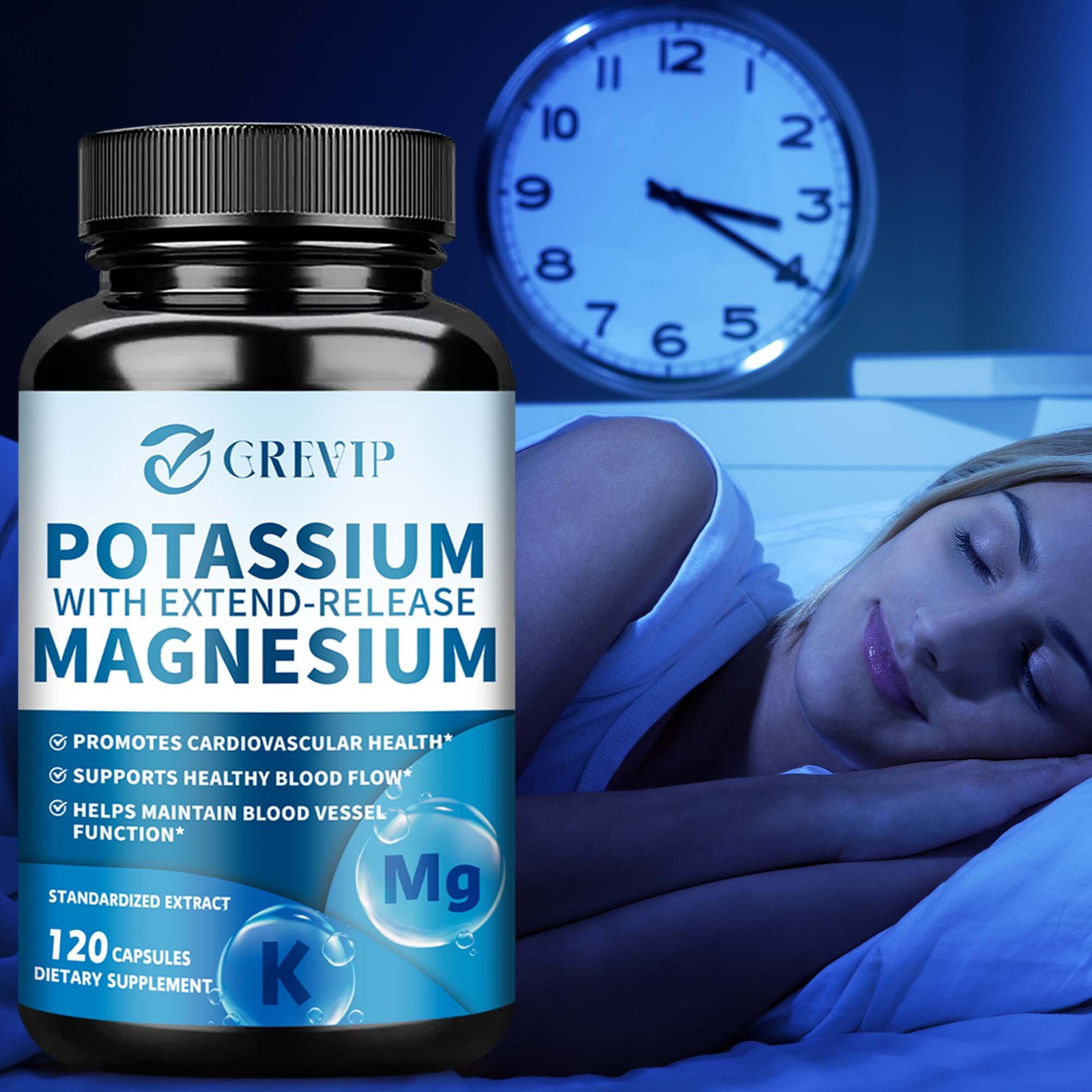 Potassium+ Magnesium – for Muscle Relaxation, Sleep Quality & Nerve Function