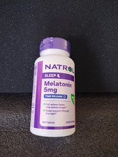 Natrol Melatonin Time Release 5 mg 100 Tablets Egg-Free, Fish Free, Milk-Free,