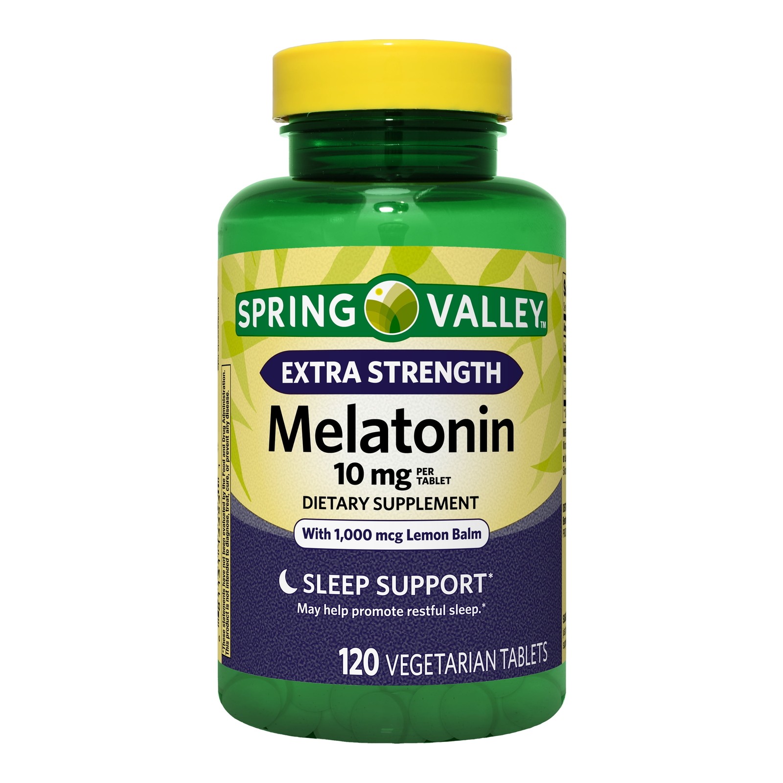 Extra Strength Melatonin 10mg Tablets 120 Count Sleep Support Dietary Supplement