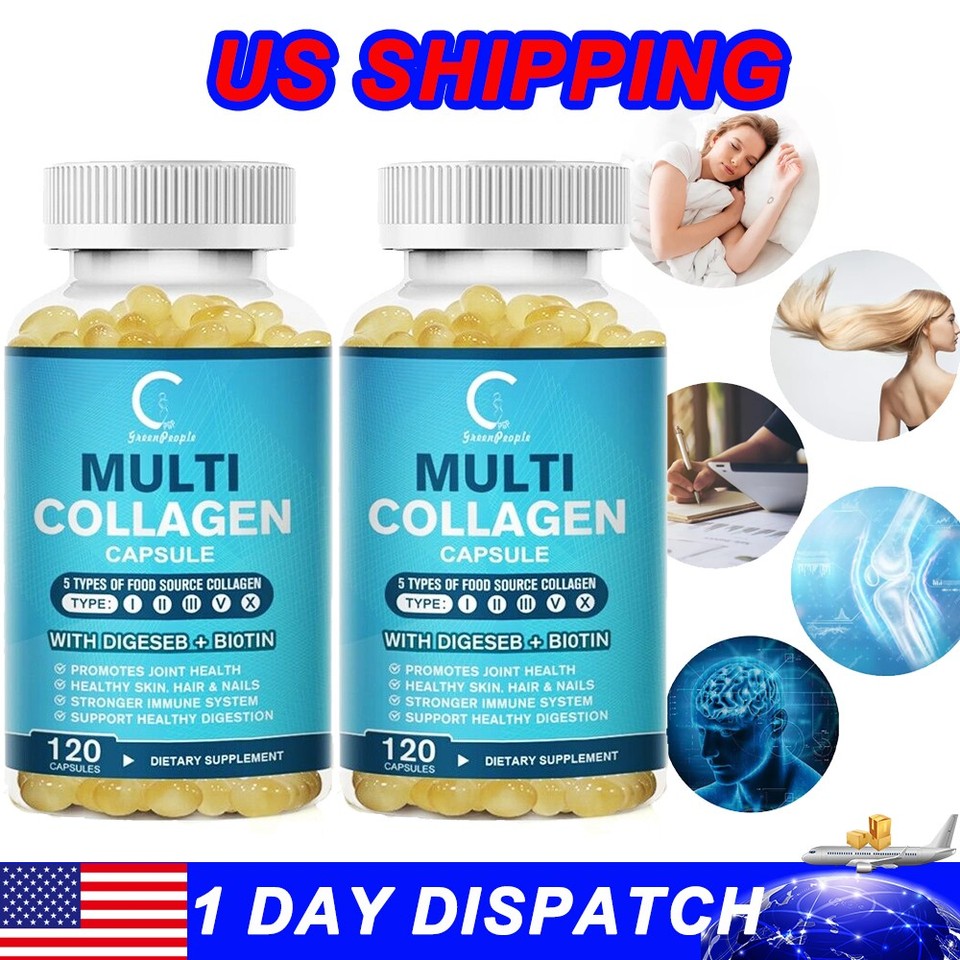 Premium Collagen Peptides 2000 MG Hydrolyzed Anti-Aging (Types I,II,III,V,X)