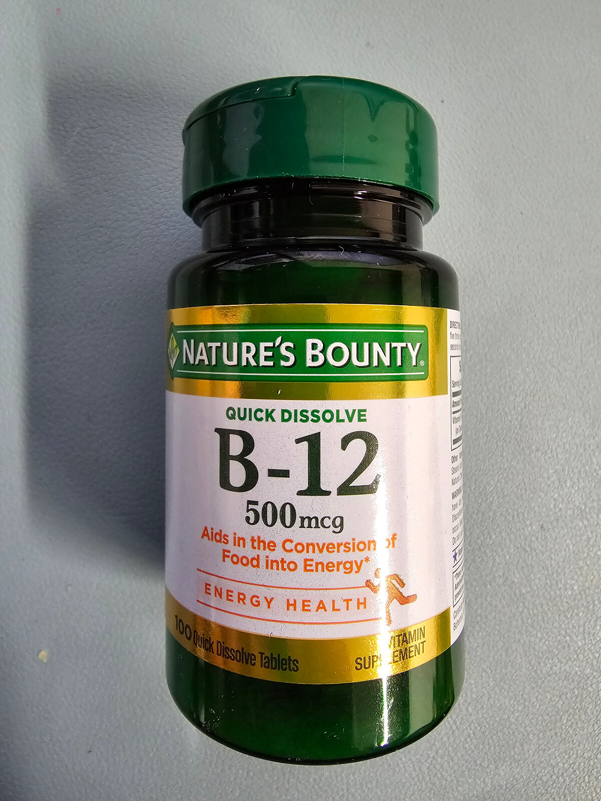 3 PACK Nature’s Bounty Vitamin B-12 500 mcg, 100 Quick Dissolve Tablets