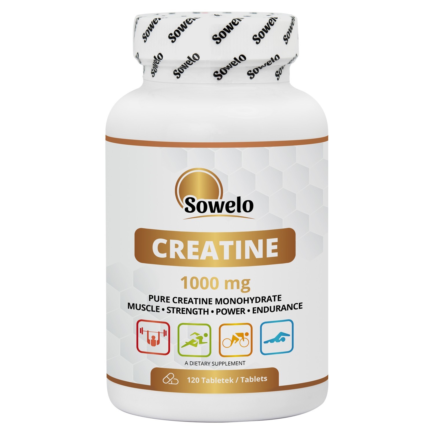 Creatine Monohydrate 1000mg Tablets – Strength, Energy, Recovery – Sowelo