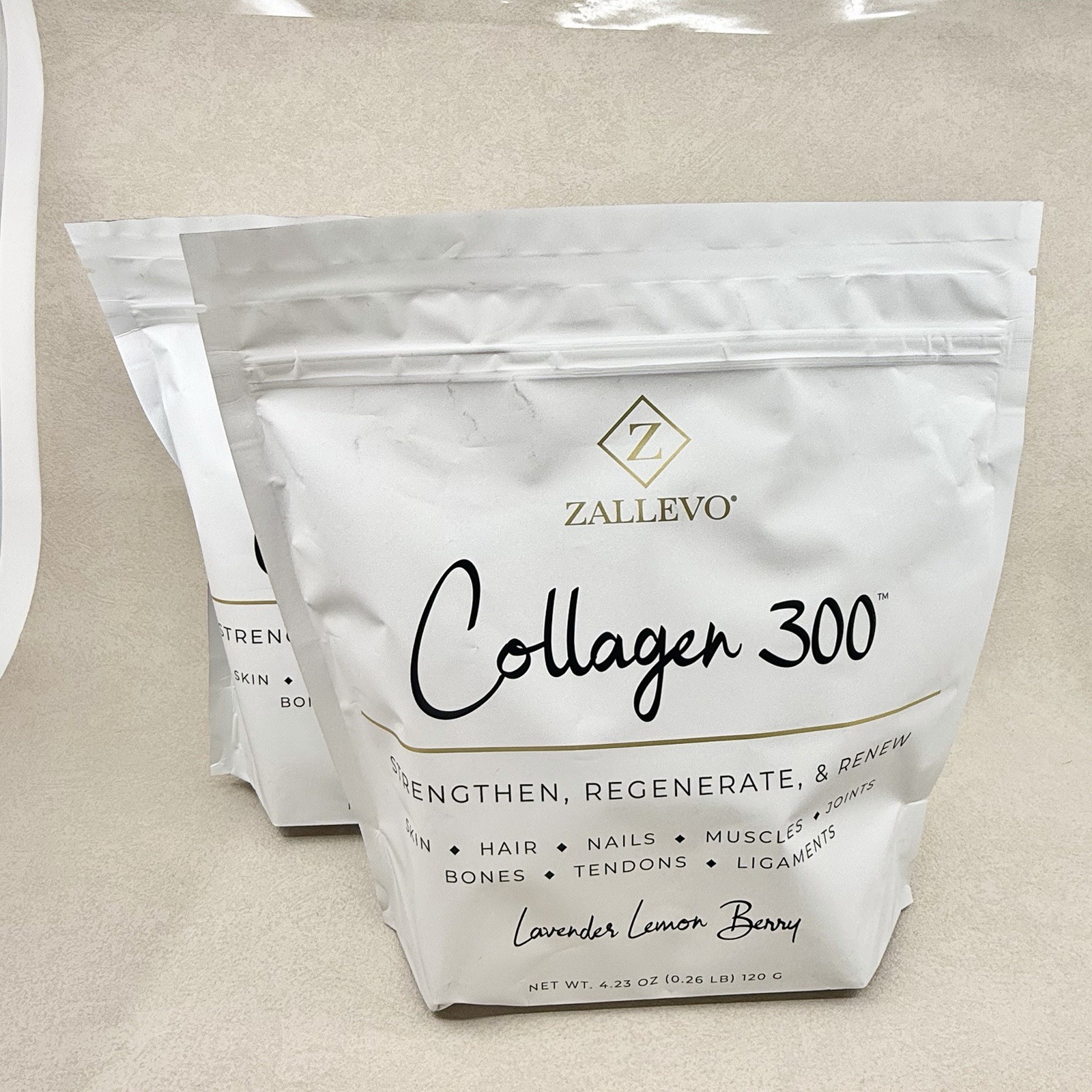 Zallevo Collagen 300 Morikol tripeptide marine collagen New Sealed Bags 2 Pack