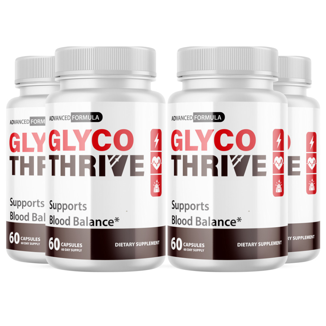 Glyco Thrive – Cardiovascular Health, Blood Pressure & Sugar Support- 4 Bottles