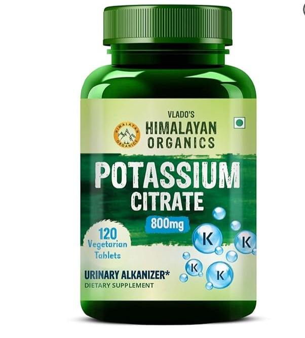 Himalayan Organics Potassium Citerate 800mg 120 Tablets For Kidney & Nerves