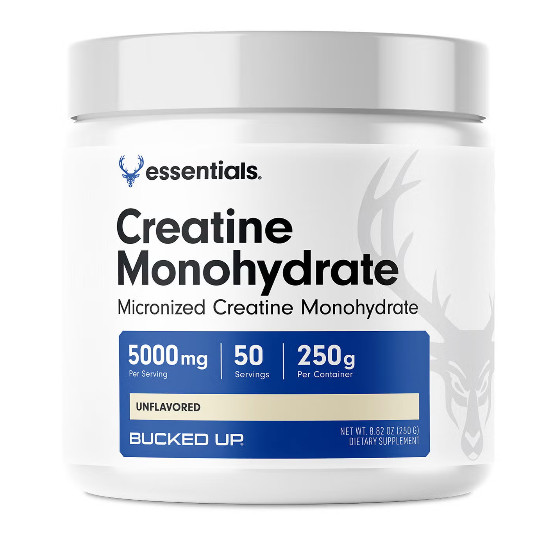 BUCKED UP Micronized Creatine Monohydrate Unflavored 50 Servings Exp 8/2026