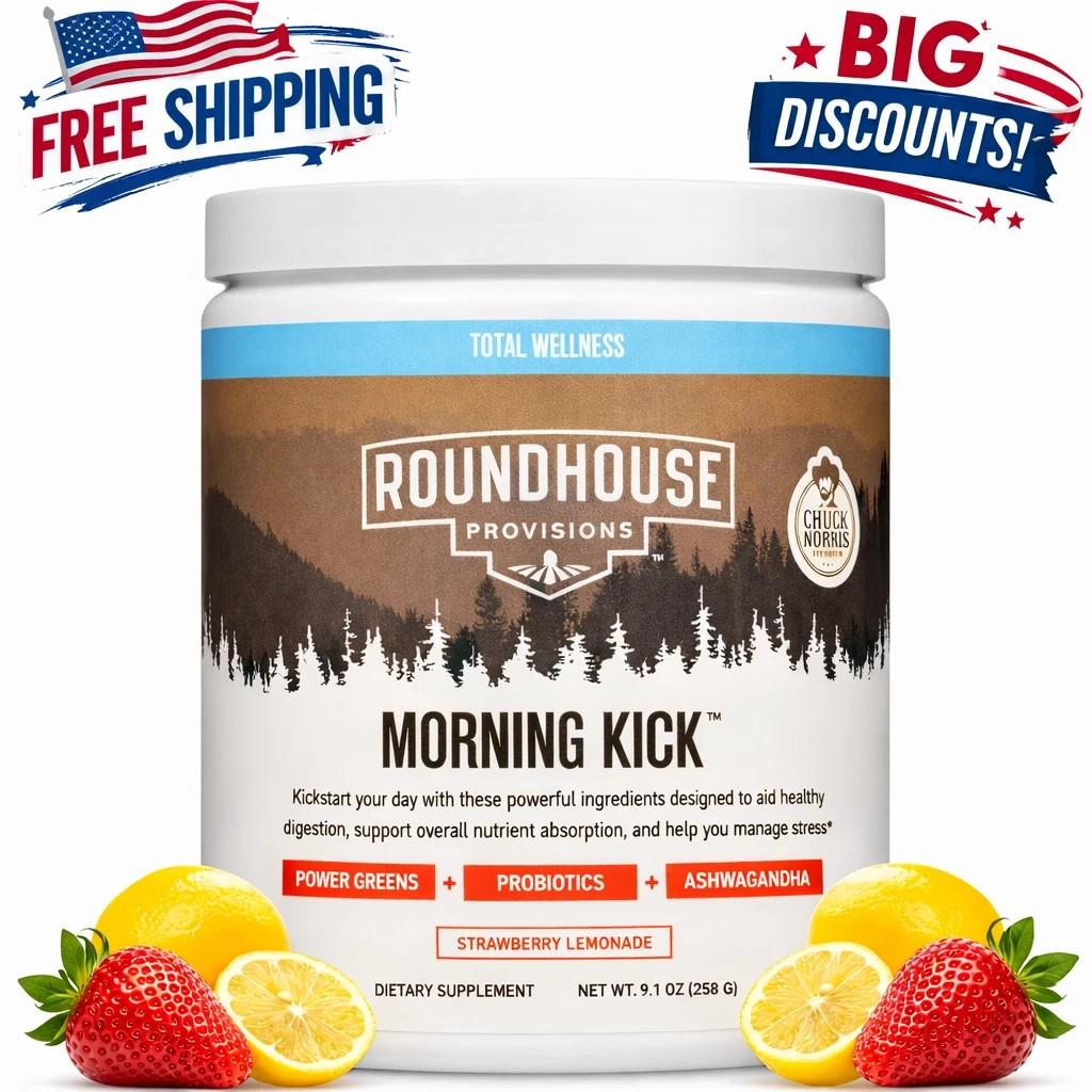 New Morning Kick Roundhouse Supplements C N Green Superfood Powder USA Stock.