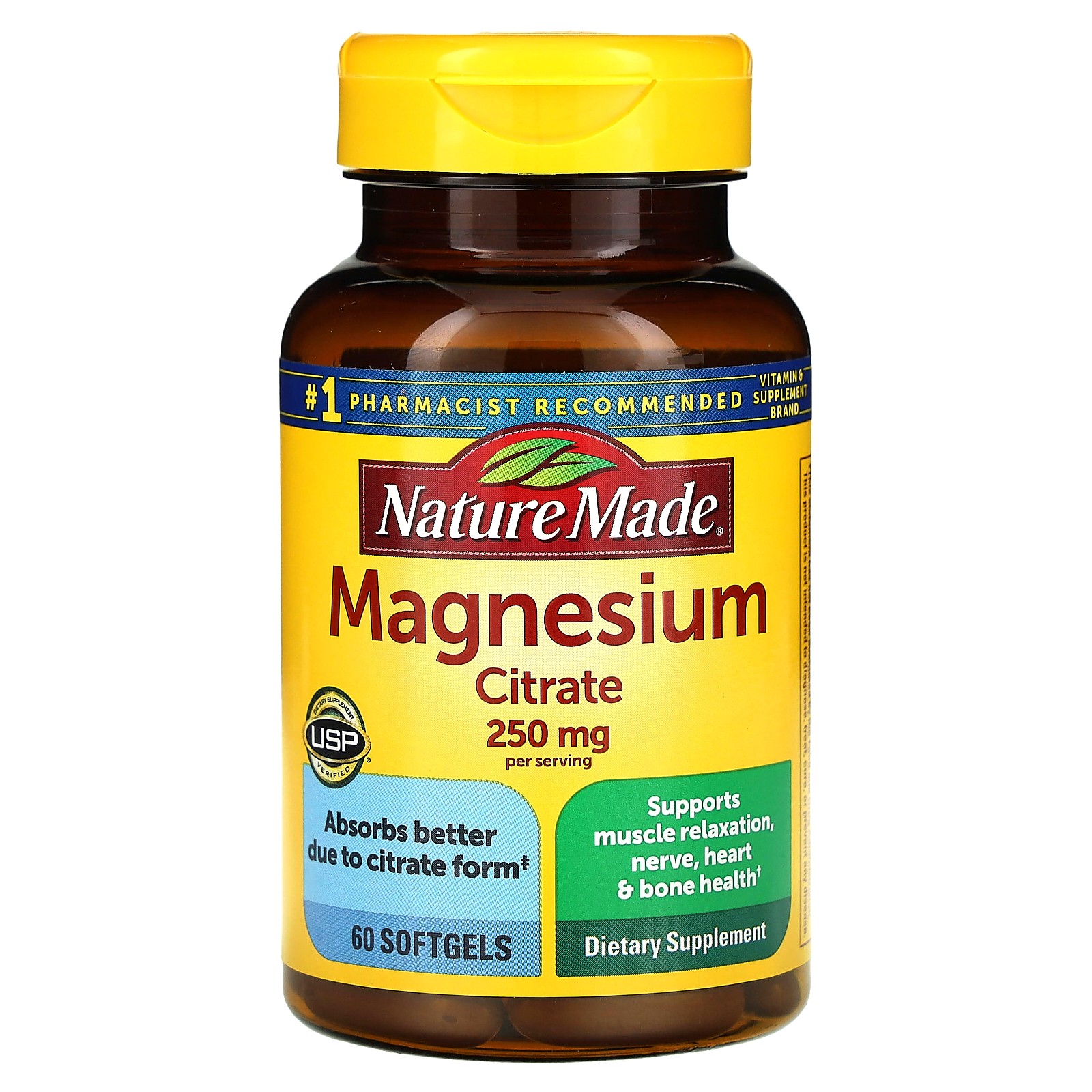Magnesium Citrate, 60 Softgels (125 mg per Softgel)