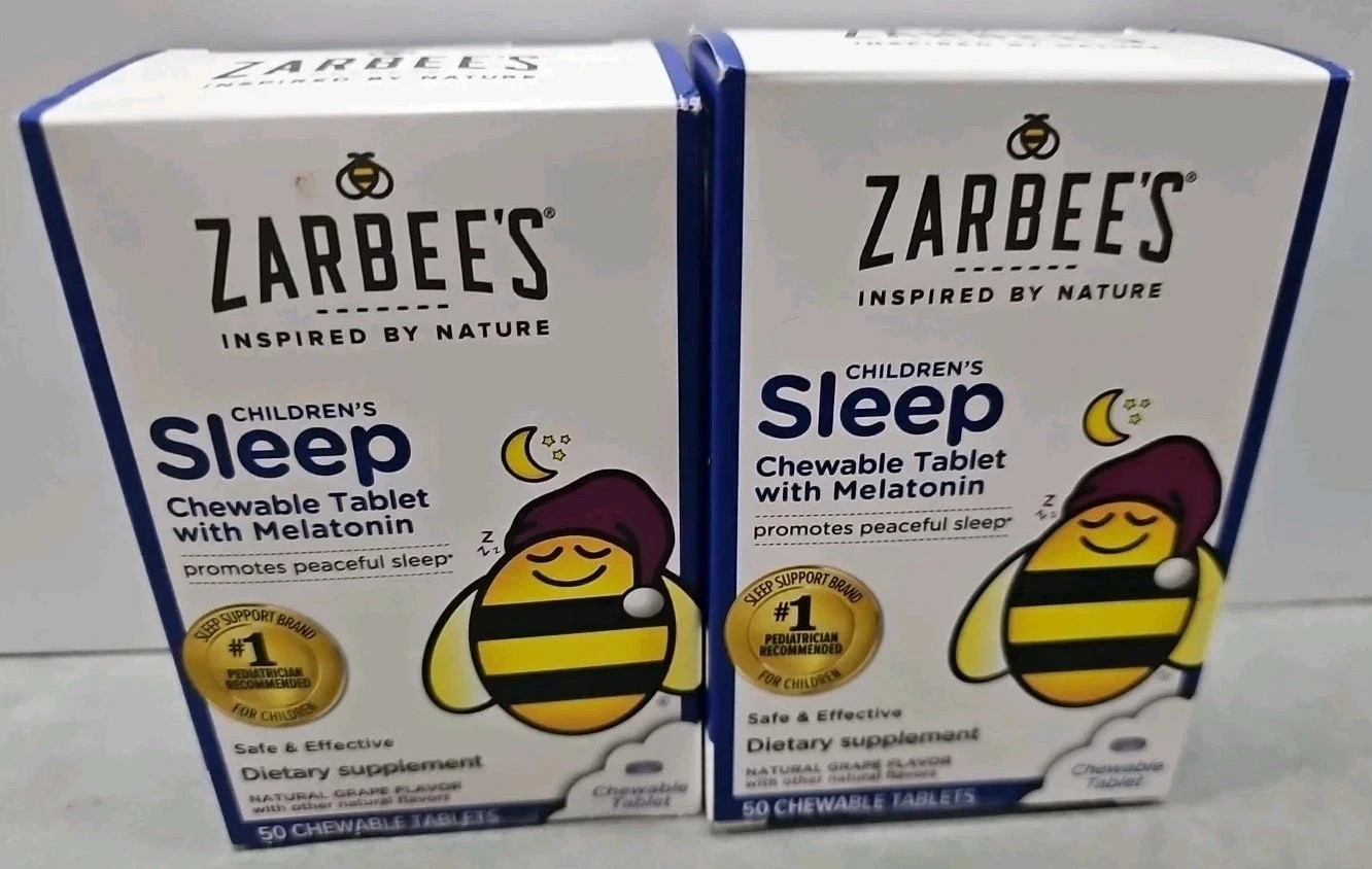 SEE DESC! ZARBEE’S Children’s Sleep Chewable Melatonin Grape Flavor 50 Tablets