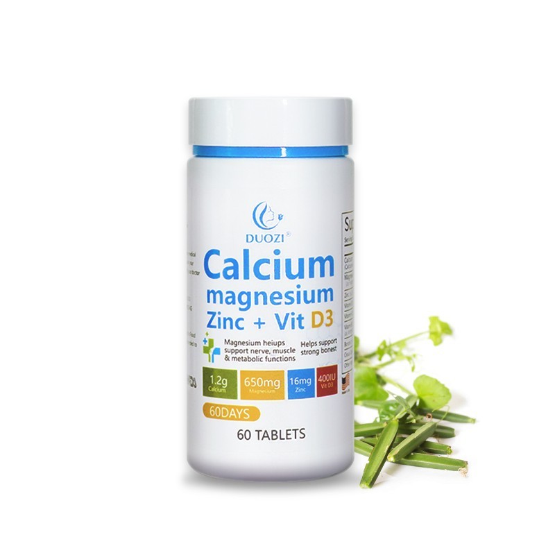 Duozi Calcium Magnesium Zinc+Vitamin D3 Supplement Muscle Function (60-Tablets)