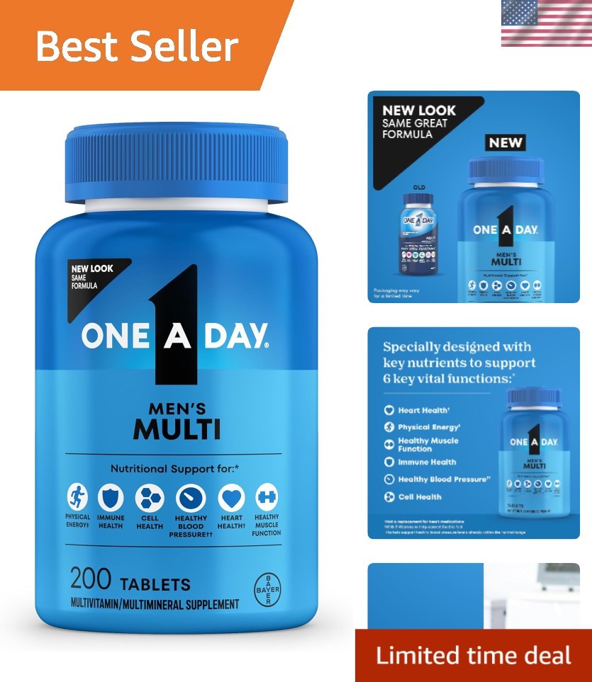 Men’s Daily Multivitamins – 19 Essential Nutrients for Optimal Health & Vitality