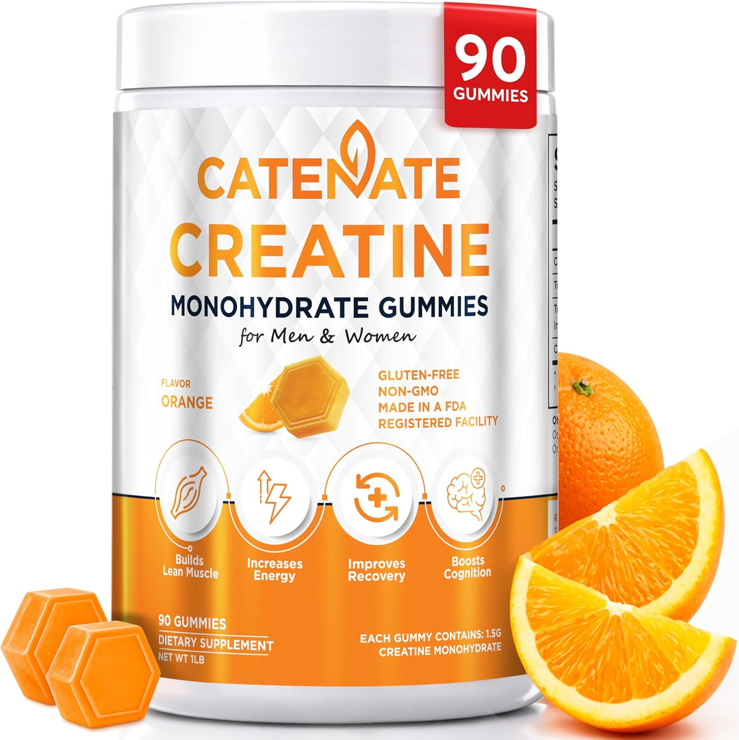 Creatine Gummies for Women & Men, 4500MG Creatine Monohydrate Gummies, Great Tas