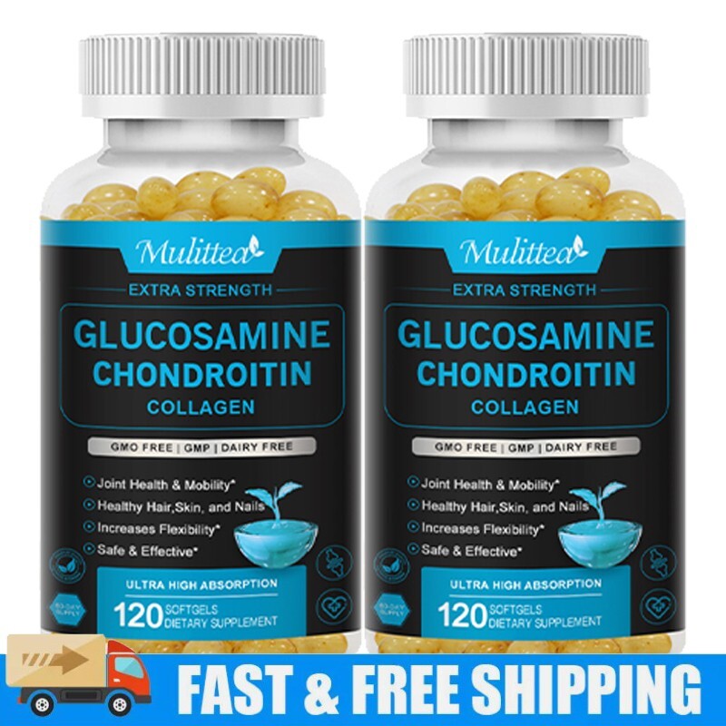 2 Packs Glucosamine Chondroitin Capsules Collegan &  Vitamin D3 Supplement