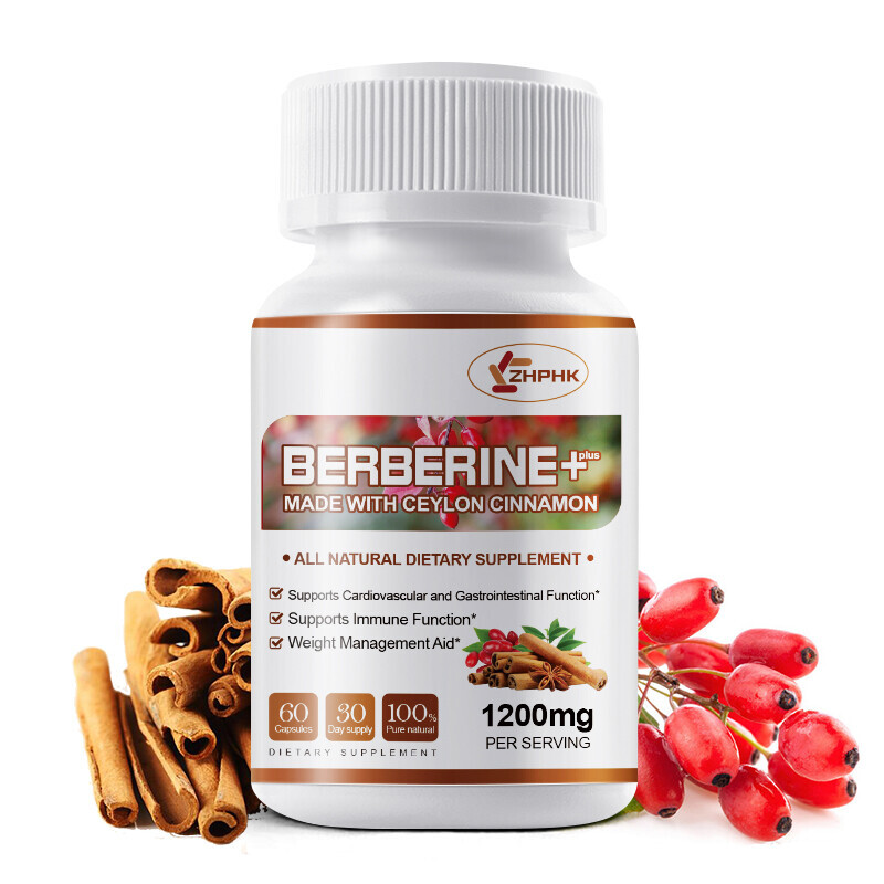 Premium Berberine HCl 1200 MG 60 CAPSULES- (Non-GMO, Gluten Free Vegetarian) NEW