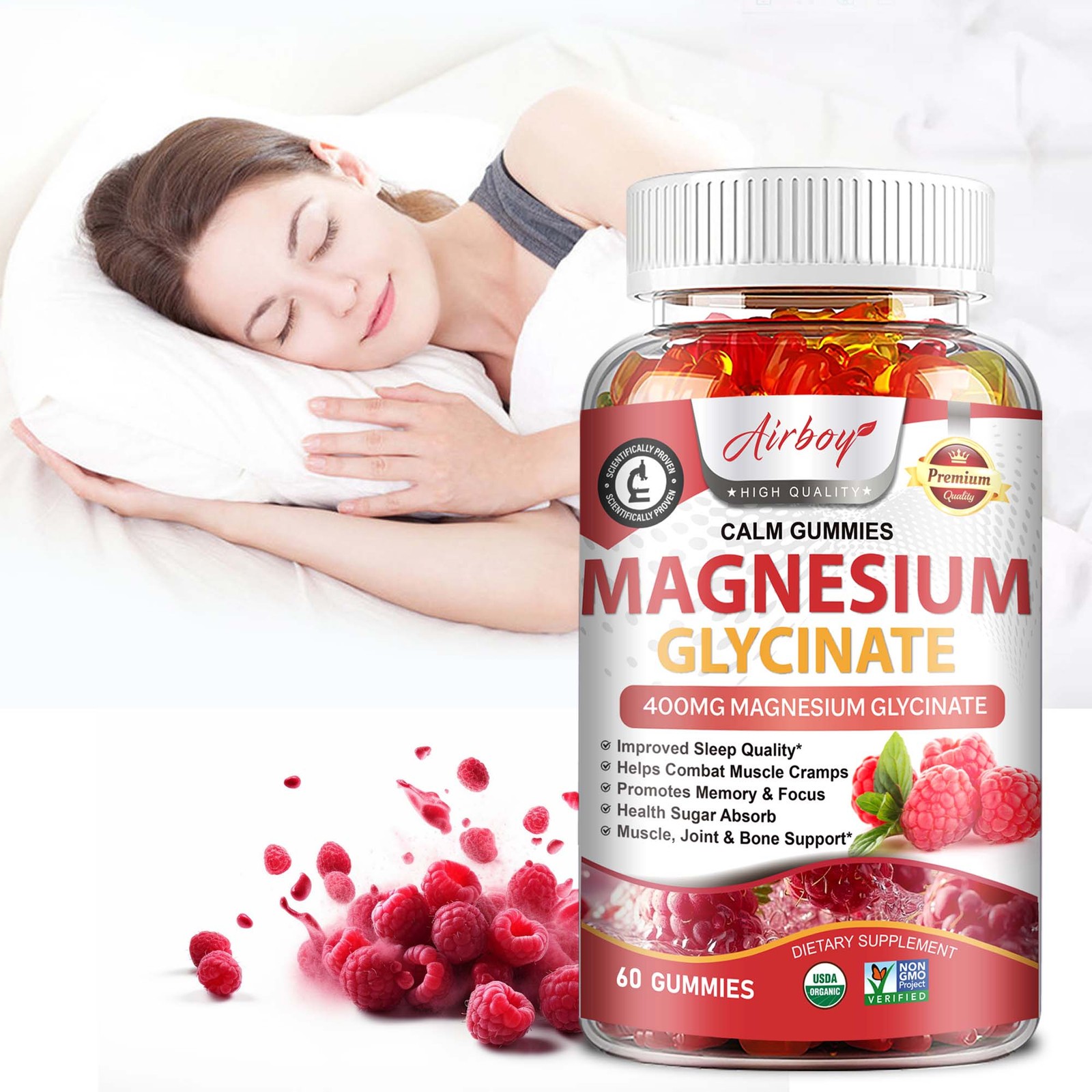 Magnesium Glycinate – Improve Sleep Quality and Support Muscle,Joint,Bone Health