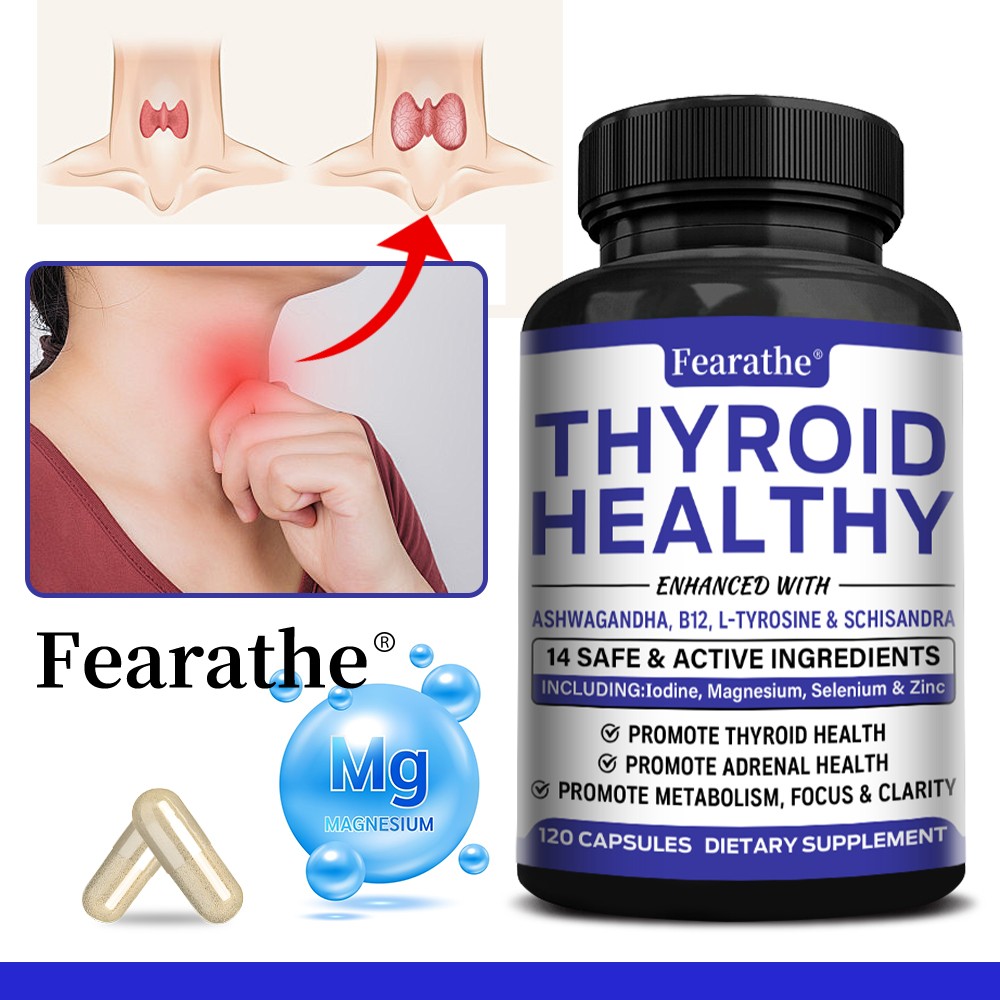 Thyroid Support Capsules Iodine Vitamin B12 L Tyrosine Drenal Support 120 Pills