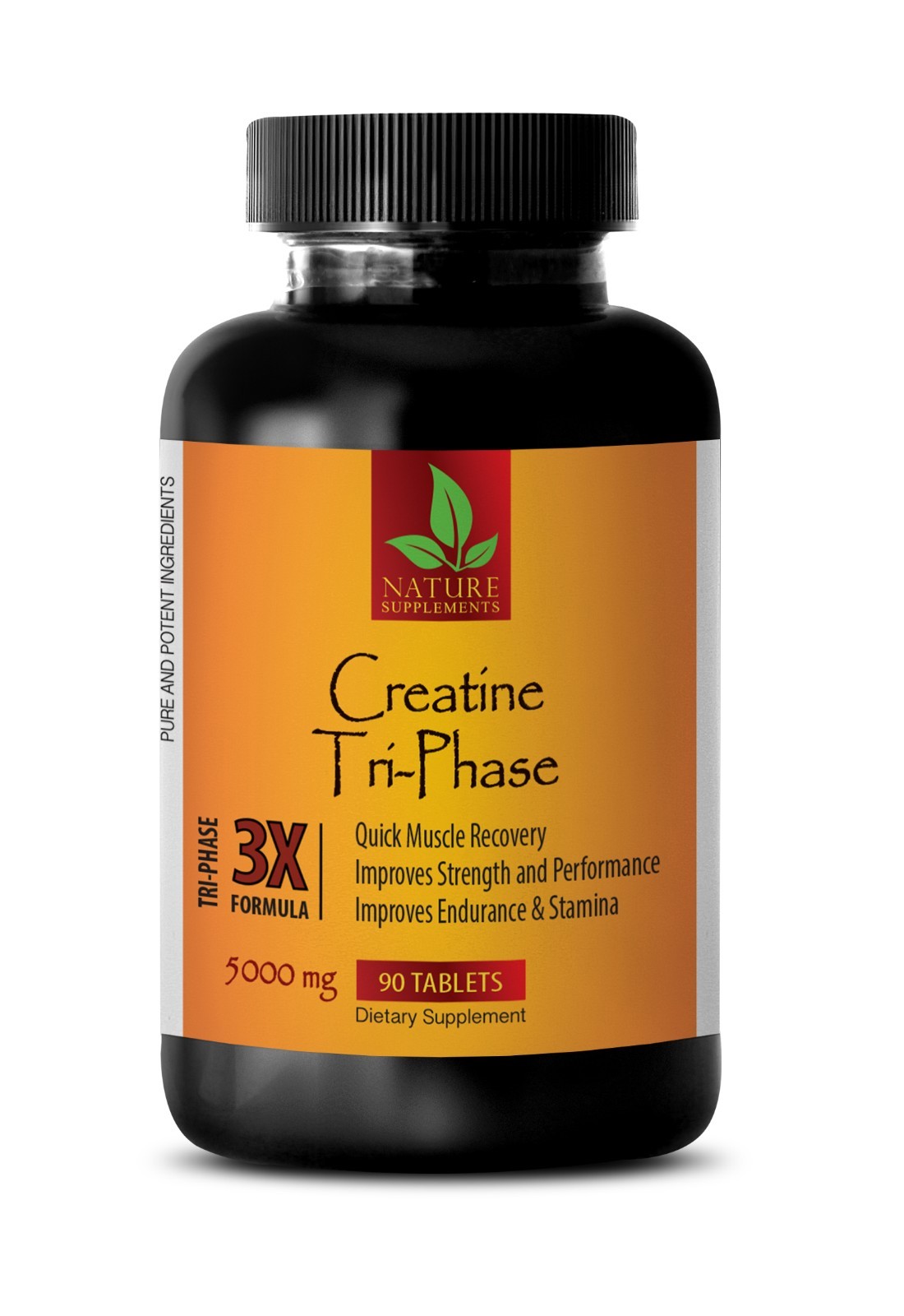 CREATINE Tri-Phase 5000mg Monohydrate HCL (Hydrochloride) Pyruvate – 90 Capsules